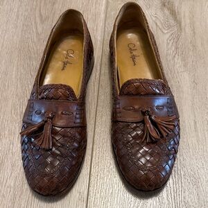 Cole Haan Men's Brown Woven Tassel Loafers